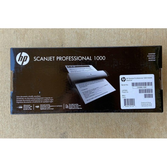 BRAND NEW HP ScanJet Professional 1000 MOBILE Document Scanner L2722-80004