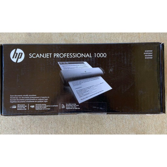 BRAND NEW HP ScanJet Professional 1000 MOBILE Document Scanner L2722-80004