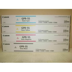 CANON GPR-55 Toner Cartridge Black Cyan Magenta Yellow  C5535i  C5540i  C5550i