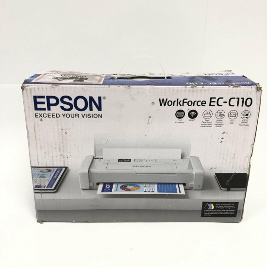 EPSON WorkForce EC-C110 Wireless Mobile Color Printer New C11CH25202