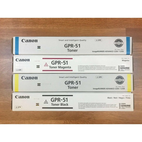 Genuine Canon GPR-51 CMYK Toner for iR Advanced C250 C350 - FedEx 2Day Air!!