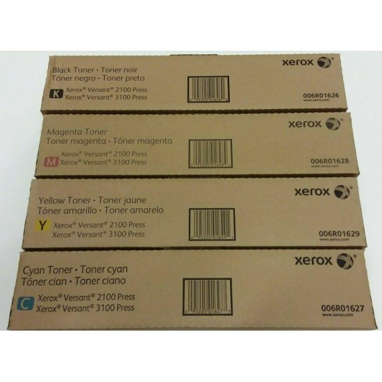 Xerox Versant 2100 3100 Press Toner Set  006R01626 006R01627 006R01628 006R01629