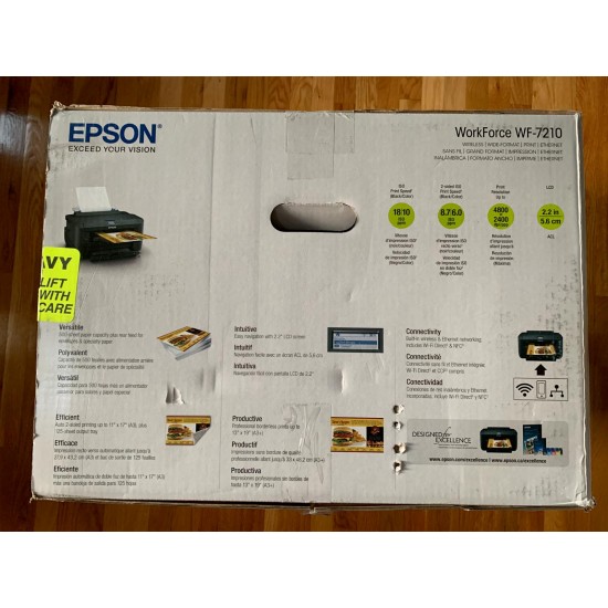 Epson WorkForce WF-7210 Inkjet Photo Printer - Black