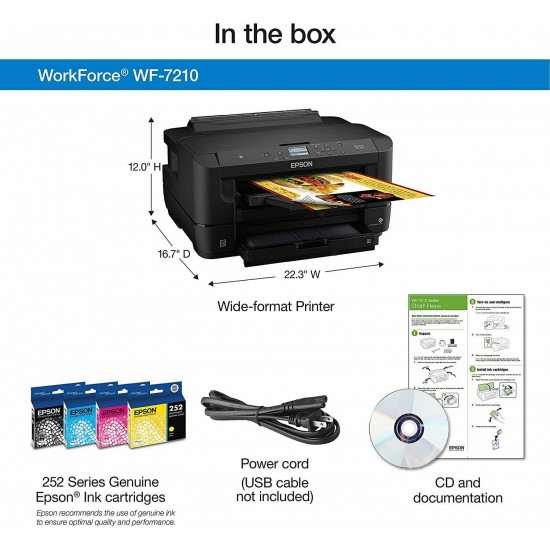 Epson WorkForce WF-7210 Inkjet Photo Printer - Black