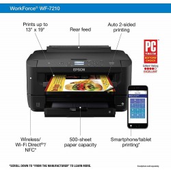 Epson WorkForce WF-7210 Inkjet Photo Printer - Black