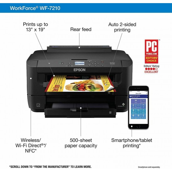 Epson WorkForce WF-7210 Inkjet Photo Printer - Black