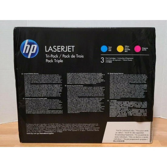 New! Genuine HP 305A CF370AM Toner Cartridges - Tri-Pack: Cyan, Magenta, Yellow