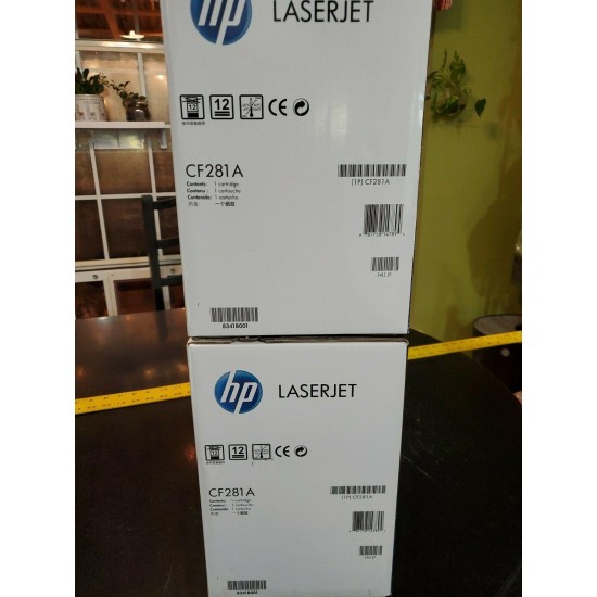 Lot of 2 x New Genuine HP 81A CF281A Black Toner Toners LASERJET - MINT Shape