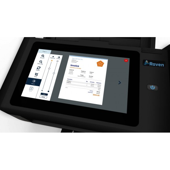 Raven Pro Document Scanner - High Speed Color Duplex Wireless to Cloud WiFi USB