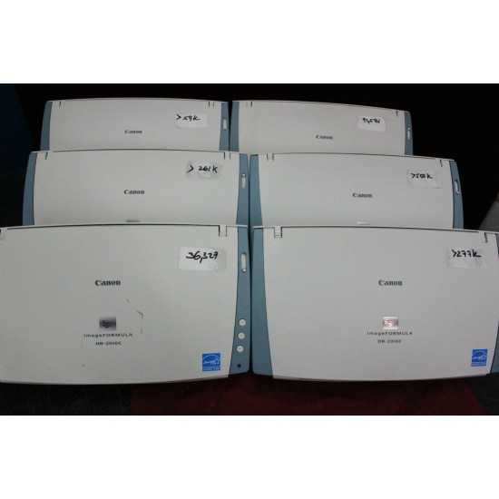 Lot of 6 Canon ImageFormula DR-2010C Color Document Sheetfed Scanner w/o Adapter