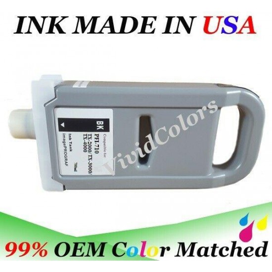 5 PK PFI-710 Ink Set Compatible For Canon ImagePROGRAF TX-2000 TX-3000 TX-4000