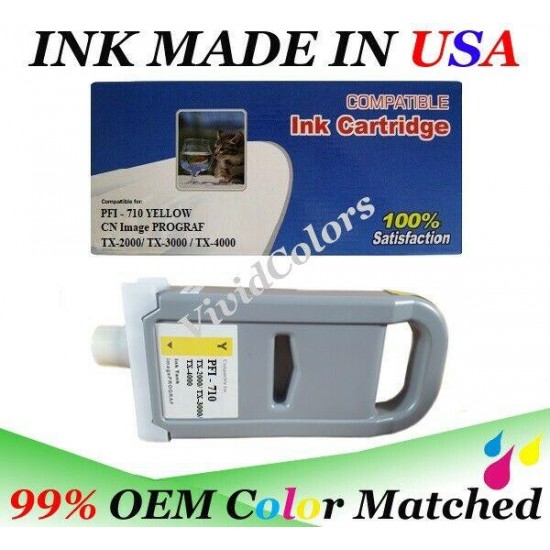 5 PK PFI-710 Ink Set Compatible For Canon ImagePROGRAF TX-2000 TX-3000 TX-4000