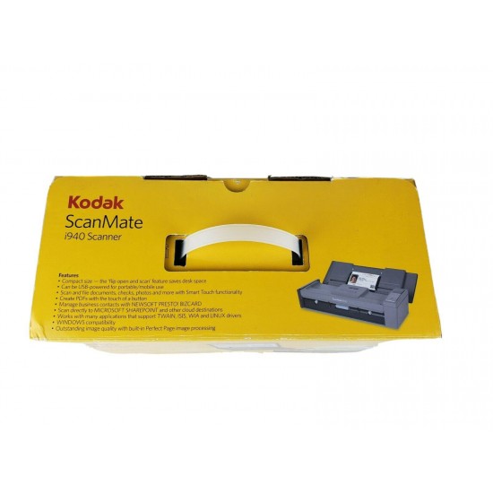 Kodak ScanMate i940 Scanner 1960988 NEW! Smart Touch Technology Compact Design..