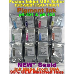 12 Cartridge fits Canon ipf 5100 6100 6200 PFI-101 & PFI-103 pigment ink tank