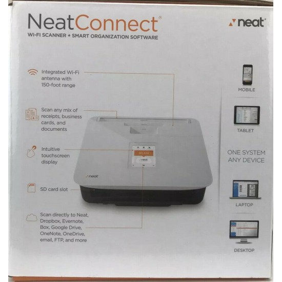 Neat Connect NC-1000 Premium Touch Screen WiFi Scanner~Smart Organize Software