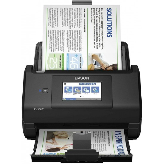 Epson Workforce ES-580W Wireless Color Duplex Desktop Document Scanner for PC an