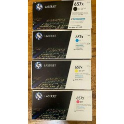 Genuine HP 657X  Set of 4 CF470X, CF471X, CF472X, CF473X Toner Cartridges Sealed