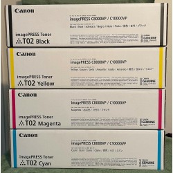 Genuine Canon T02 Cartridge Toner Set for imagePRESS C8000VP or C10000VP