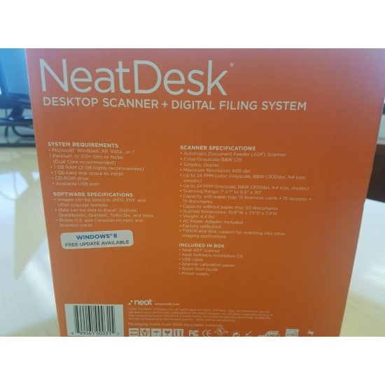 Neat Desk Desktop Scanner Never Opened Sealed in Box