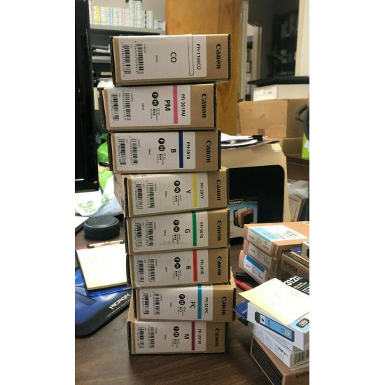 8 New OEM Canon inks for Pro-2000/4000/6000S, dates 12/18 or more recent