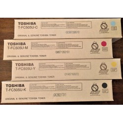 Toshiba TFC505U Toner SET (BK/C/M/Y) Genuine OEM * FREE SHIPPING *