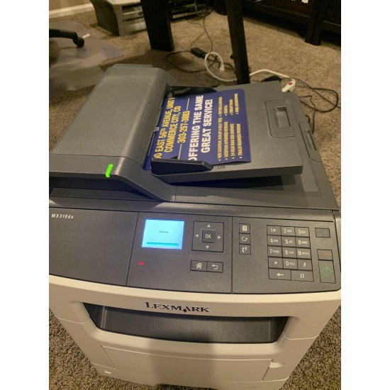 Lexmark MX310dn Monochrome Laser Printer Fax Copier Scanner Page count 18,709