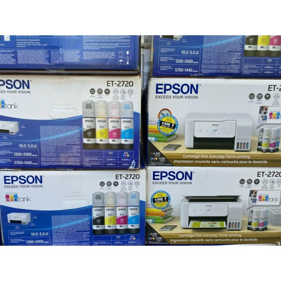 Epson EcoTank ET-2720 Wireless SuperTank All-In-One Color Printer - Bonus Ink -