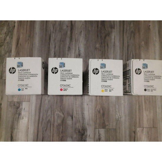 Genuine HP 508X M552 M553 Toner Set of CF360XC CF361XC CF362XC CF363XC