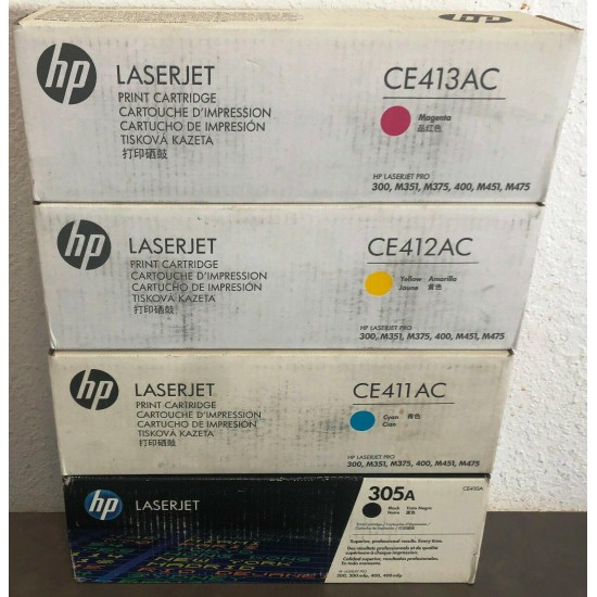 GENUINE HP 305A TONER SET Black & Color - CE410A CE411A CE412A CE413A M375 M475