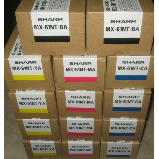 14 NEW Genuine SHARP MX-61NTBA MX-61NTCA MX-61NTMA MX-61NTYA Toners