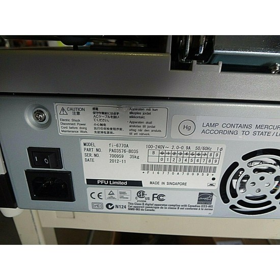 Fujitsu fi-6770A Desktop / ADF Duplex High-Speed Scanner PA03576-B035