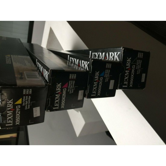 GENUINE LEXMARK X950X2KG X950X2CG X950X2MG X950X2YG BRAND NEW IN RETAIL BOXES