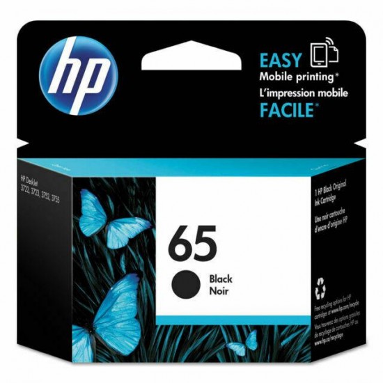 New 10 Pack HP 65 Black Ink Cartridges N9K02AN Expiration 2022