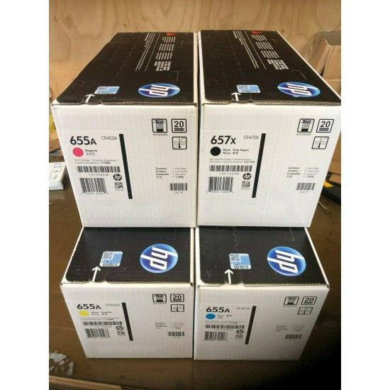 HP 655A 657X CF470X CF451A CF452A CF453A RETAIL BOXES Brand New And Genuine HP