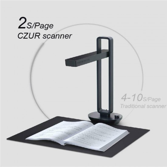 CZUR Aura Portable Smart Book Document Scanner Foldable Table Lamp，Max A3 Size