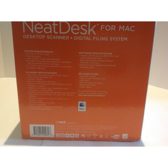 NEW Neat Desk Desktop Scanner + Digital Filing System for MAC, Get Organized!