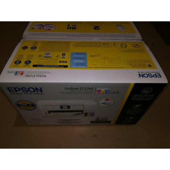 New Epson EcoTank ET-2760 Special Edition All-in-One Wireless Printer Bonus Ink