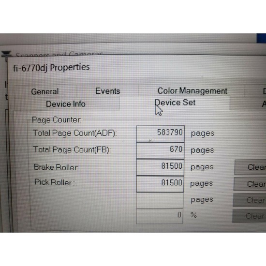 MINT Fujitsu fi-6770 Color Duplex Document Scanner Only 583K Lifetime Scans!!