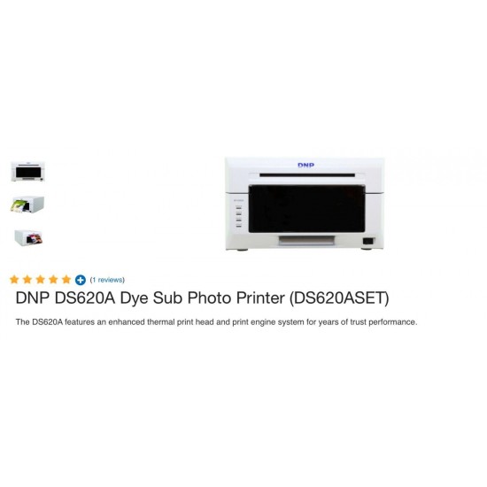 dnp ds620a commercial dye sub printer with luxury 5x7 paper & holders