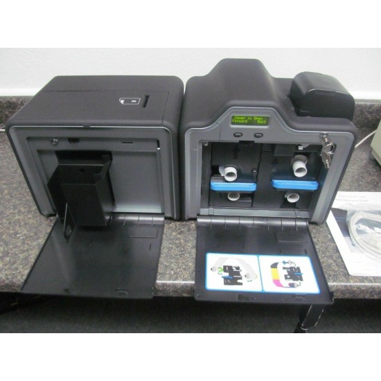 Fargo HDP5000 HDPii Dual Side Financial Card Printer Magnetic +EMV Smart Encoder