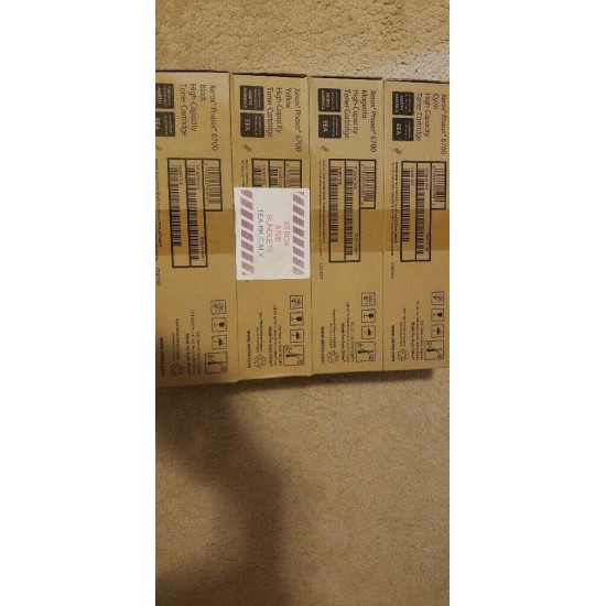 XEROX HIGH CAP. TONER SET 106R01507,08,09,10 PHASER 6700 NEW SEALED SEE PHOTOS