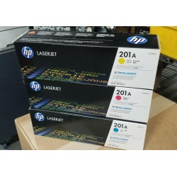 HP 201A Original LaserJet Toner Cartridge 3 pack CF401A,CF402A,CF403A)