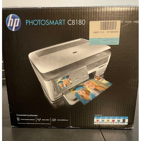 HP Photosmart C8180 All-in-One Color Inkjet Printer w/Built-in CD/DVD Drive New