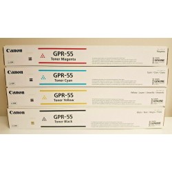 New Genuine CANON GPR-55 Color Toner Set - Black, Cyan, Magenta, Yellow