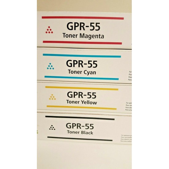 New Genuine CANON GPR-55 Color Toner Set - Black, Cyan, Magenta, Yellow