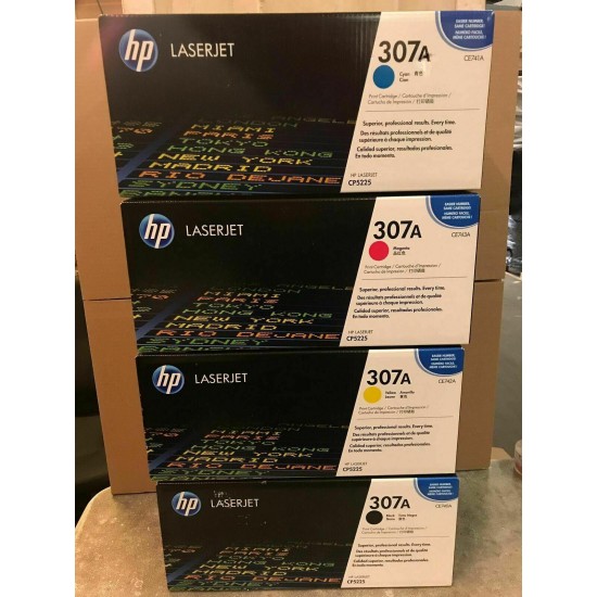 HP 307A CE740A CE741A CE742A CE743A CYMK LaserJet CP5225 SET SEALED